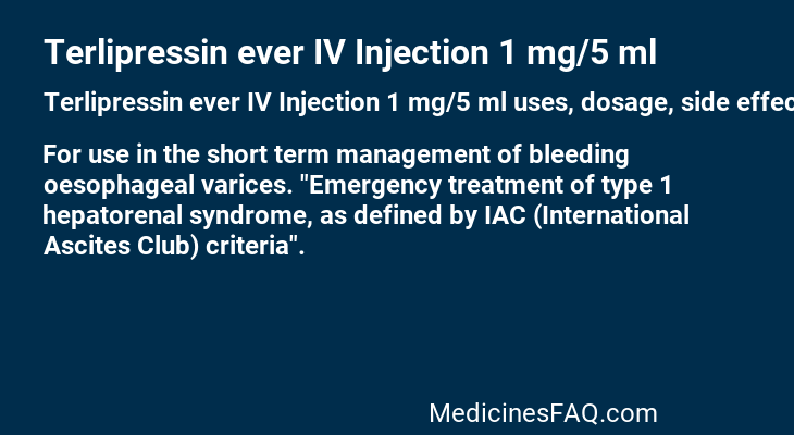 Terlipressin ever IV Injection 1 mg/5 ml