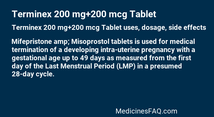 Terminex 200 mg+200 mcg Tablet