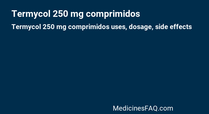 Termycol 250 mg comprimidos