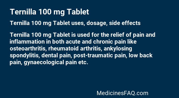 Ternilla 100 mg Tablet