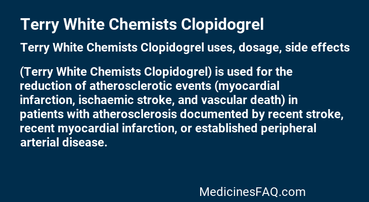 Terry White Chemists Clopidogrel