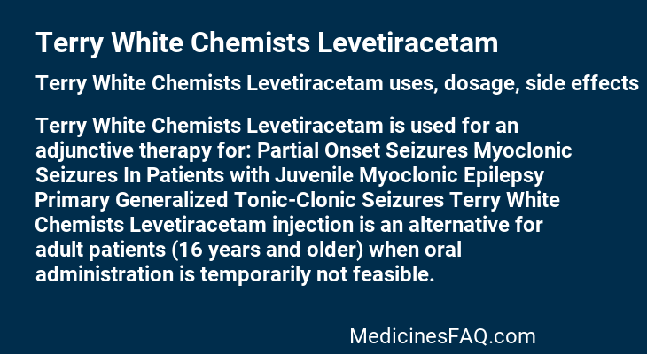 Terry White Chemists Levetiracetam