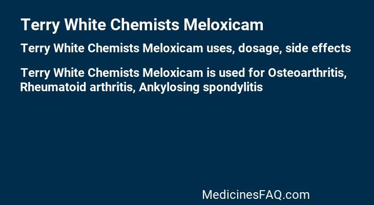 Terry White Chemists Meloxicam