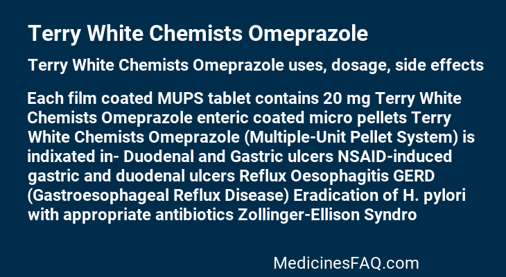 Terry White Chemists Omeprazole