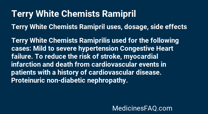 Terry White Chemists Ramipril