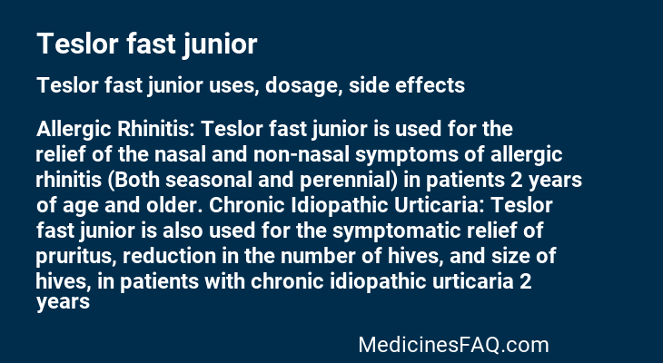 Teslor fast junior