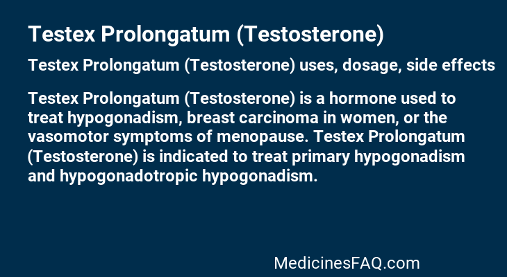 Testex Prolongatum (Testosterone)