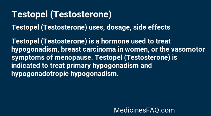 Testopel (Testosterone)