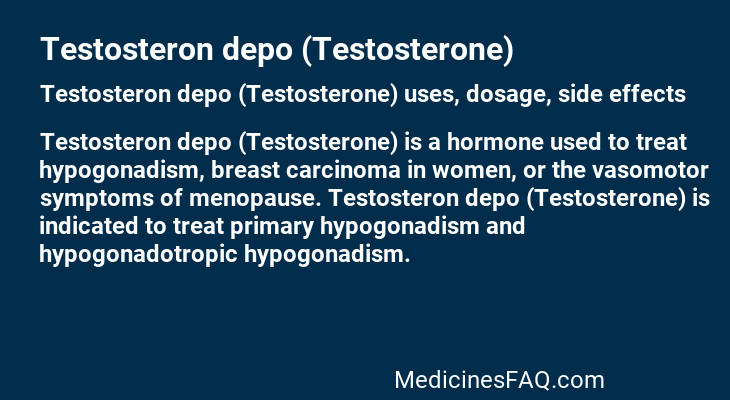 Testosteron depo (Testosterone)