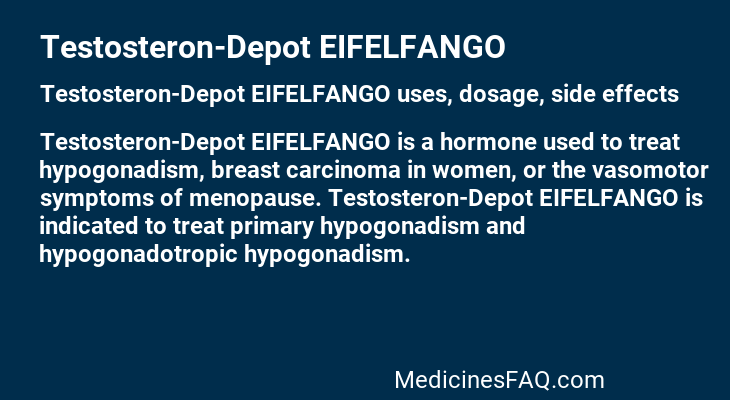 Testosteron-Depot EIFELFANGO