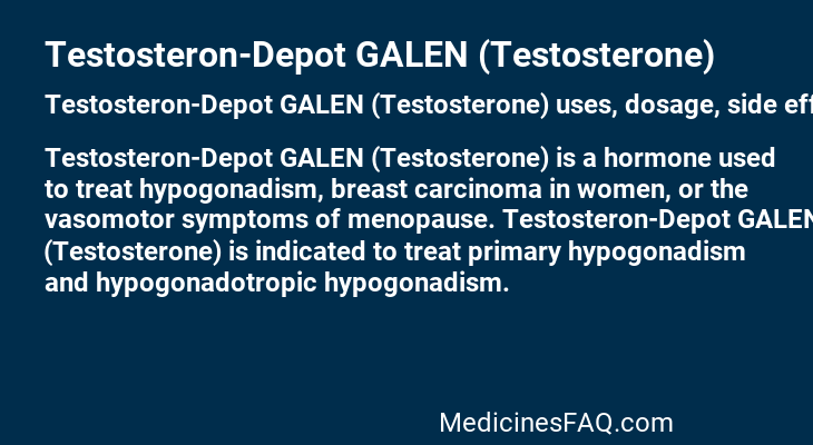 Testosteron-Depot GALEN (Testosterone)