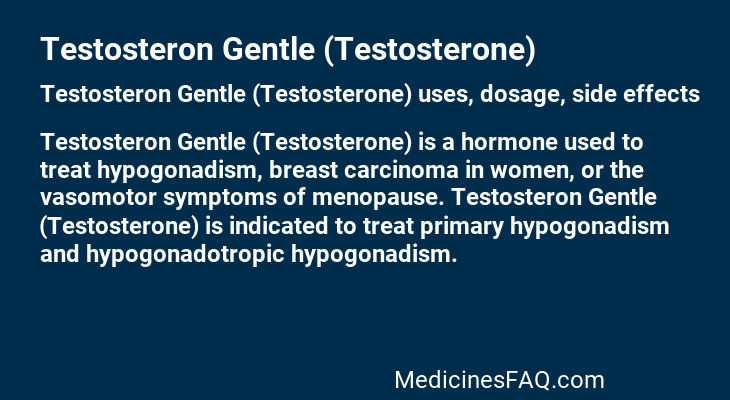 Testosteron Gentle (Testosterone)