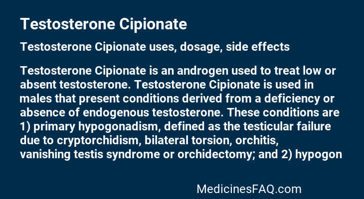 Testosterone Cipionate