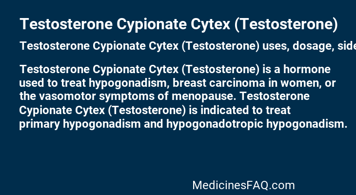 Testosterone Cypionate Cytex (Testosterone)