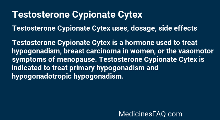 Testosterone Cypionate Cytex