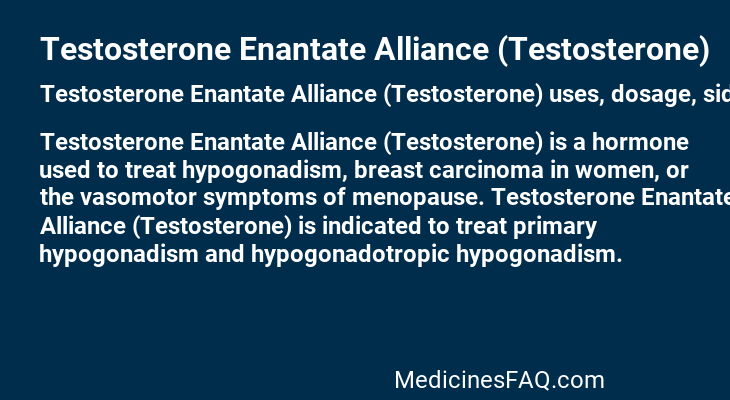 Testosterone Enantate Alliance (Testosterone)