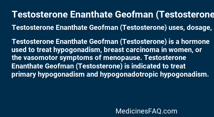 Testosterone Enanthate Geofman (Testosterone)