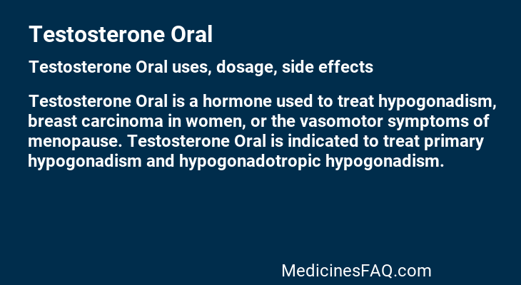 Testosterone Oral
