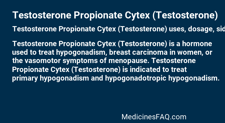 Testosterone Propionate Cytex (Testosterone)