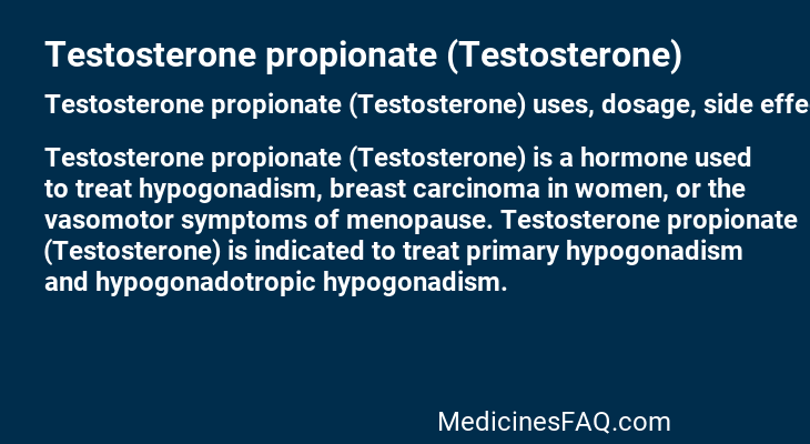 Testosterone propionate (Testosterone)