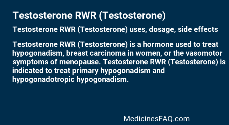 Testosterone RWR (Testosterone)