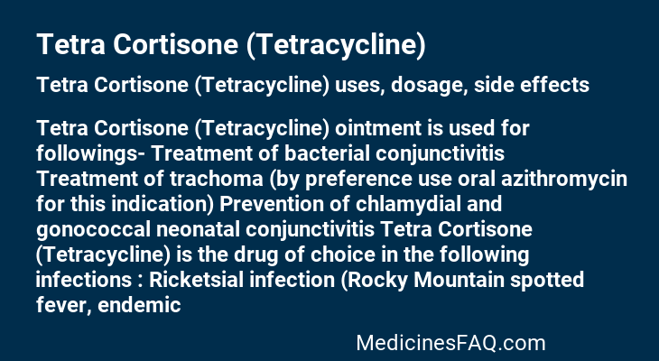 Tetra Cortisone (Tetracycline)