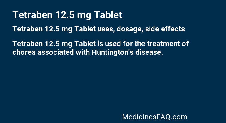 Tetraben 12.5 mg Tablet