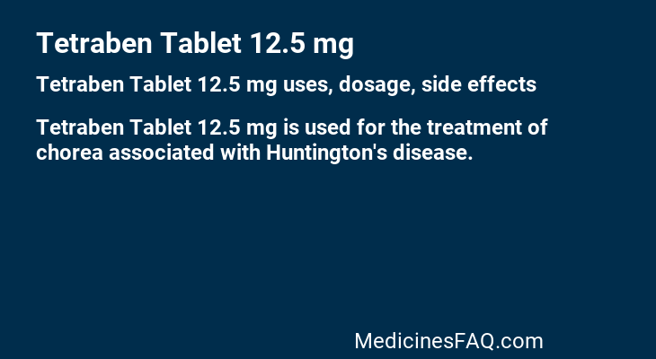 Tetraben Tablet 12.5 mg