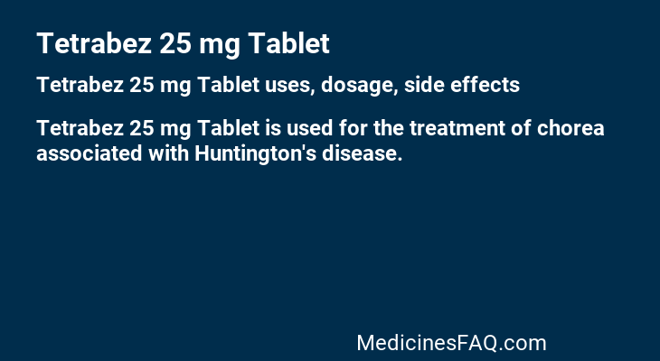 Tetrabez 25 mg Tablet