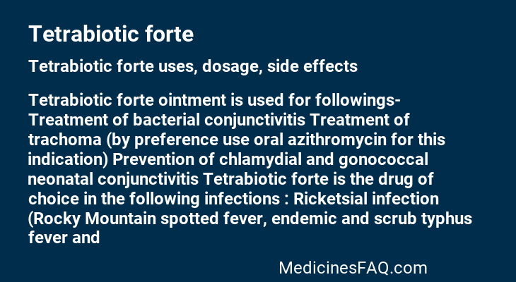 Tetrabiotic forte