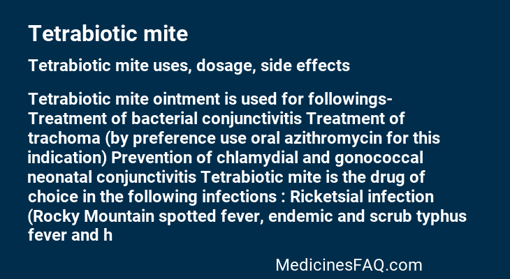 Tetrabiotic mite