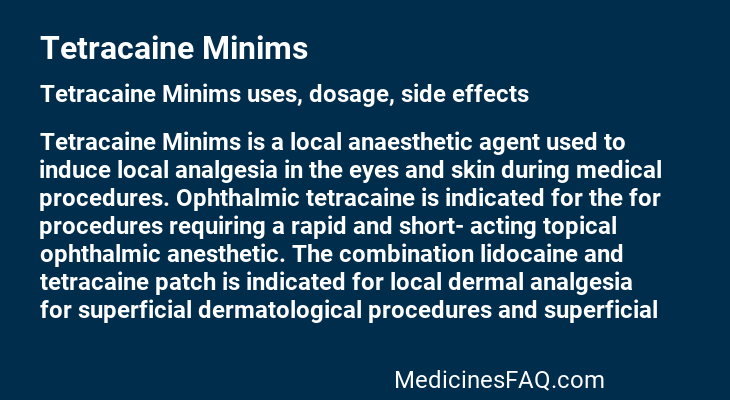 Tetracaine Minims