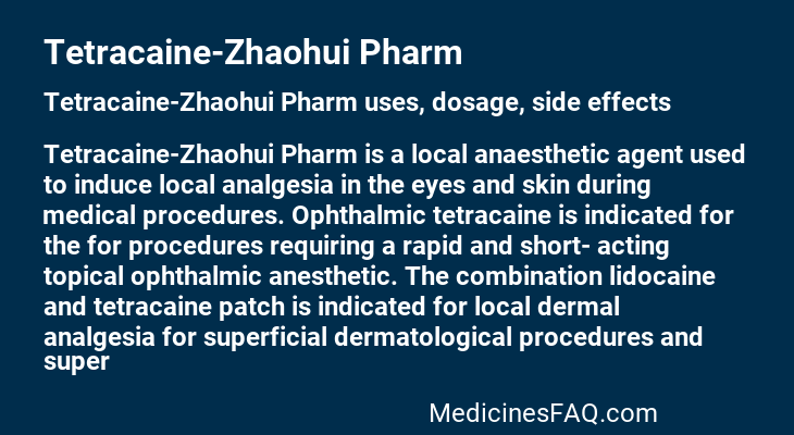 Tetracaine-Zhaohui Pharm