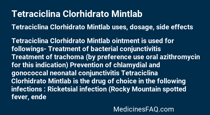 Tetraciclina Clorhidrato Mintlab