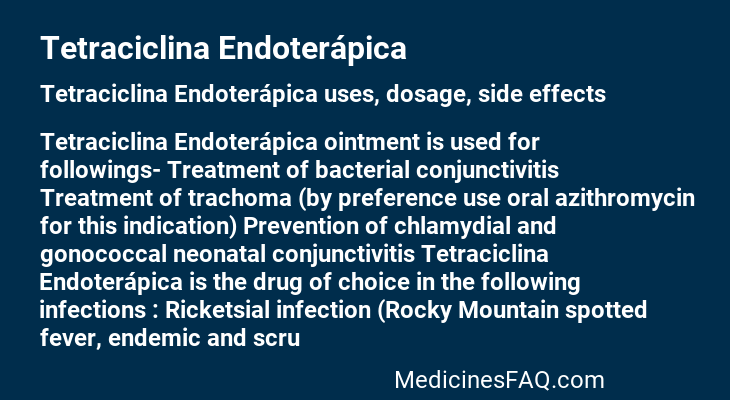 Tetraciclina Endoterápica