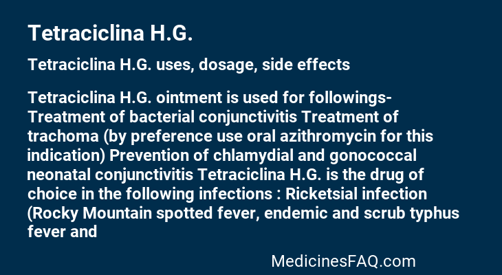 Tetraciclina H.G.