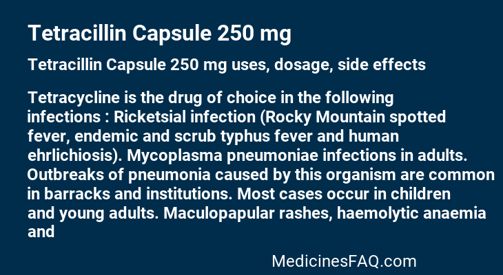 Tetracillin Capsule 250 mg