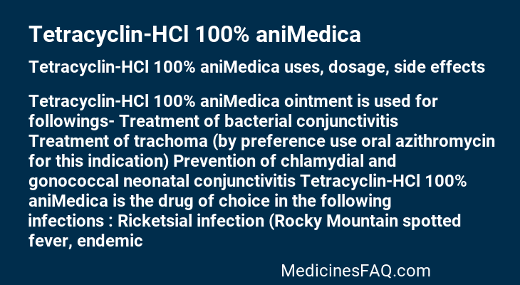 Tetracyclin-HCl 100% aniMedica