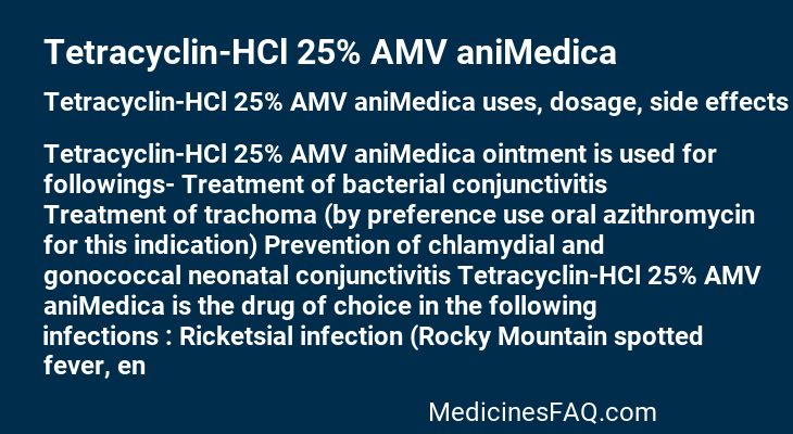 Tetracyclin-HCl 25% AMV aniMedica