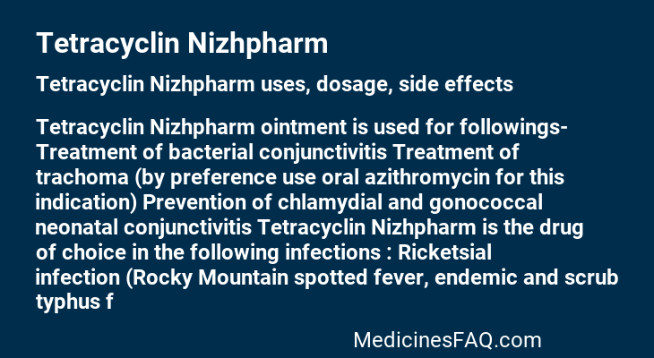 Tetracyclin Nizhpharm