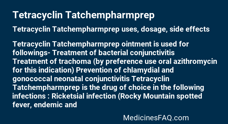 Tetracyclin Tatchempharmprep