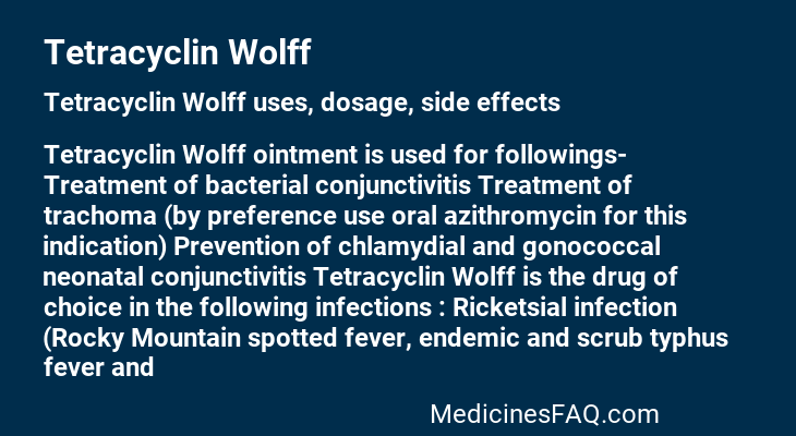 Tetracyclin Wolff