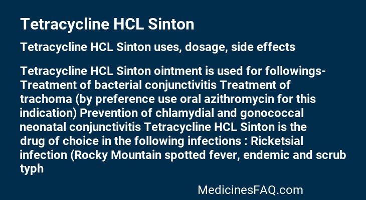 Tetracycline HCL Sinton