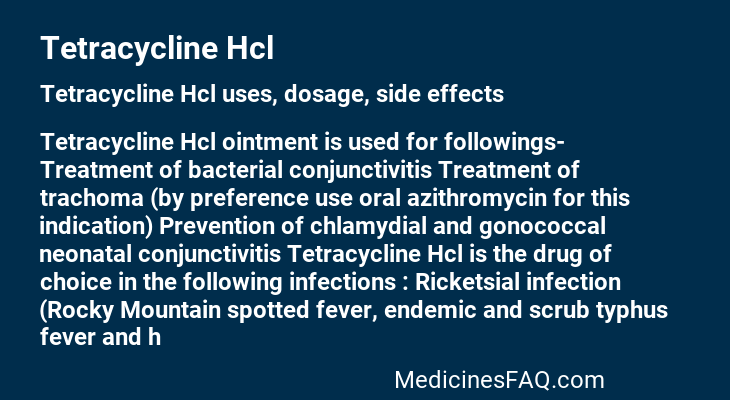 Tetracycline Hcl