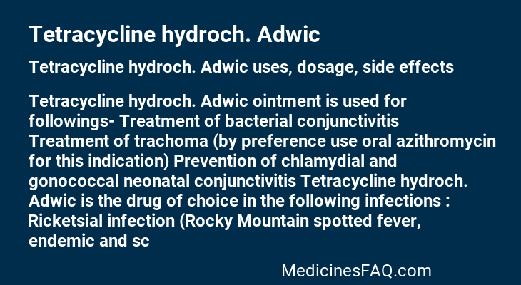 Tetracycline hydroch. Adwic