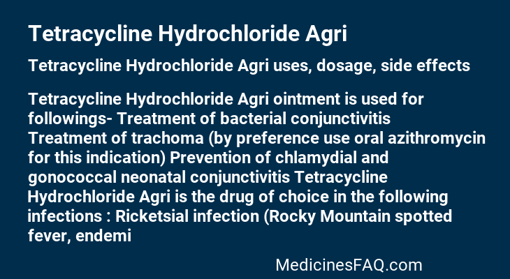 Tetracycline Hydrochloride Agri