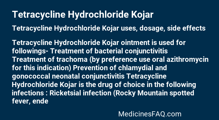 Tetracycline Hydrochloride Kojar