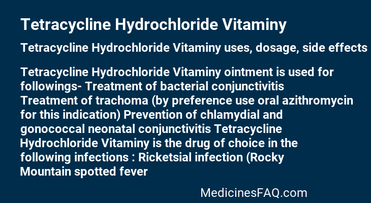 Tetracycline Hydrochloride Vitaminy