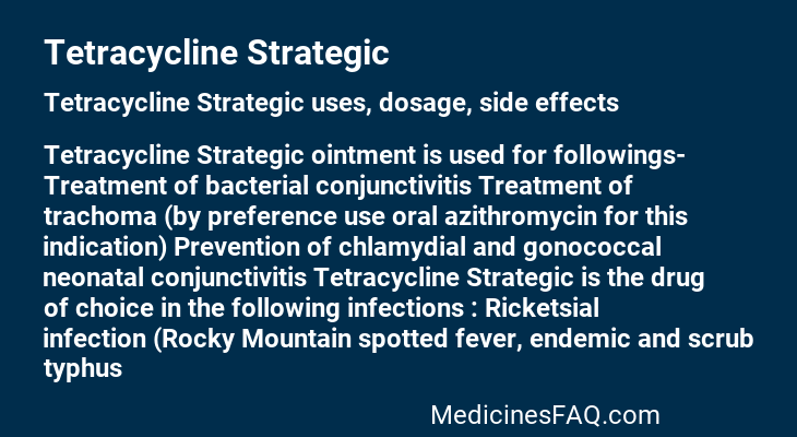 Tetracycline Strategic