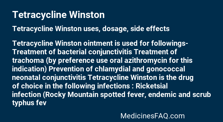 Tetracycline Winston